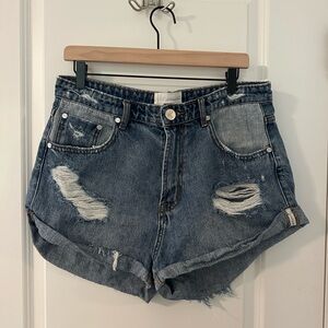 One Teaspoon Mid Waist Bandit Jean Short
